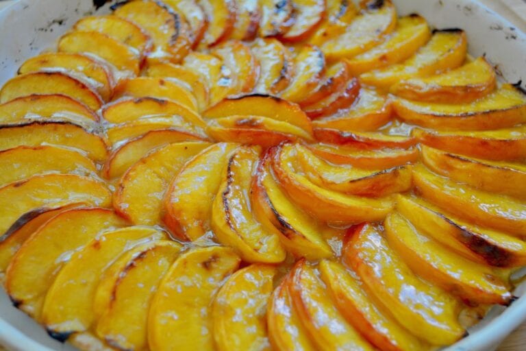 French Peach Tart with a Vegan Crust - The Olive and The Sea